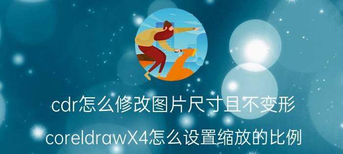 cdr怎么修改图片尺寸且不变形 coreldrawX4怎么设置缩放的比例？